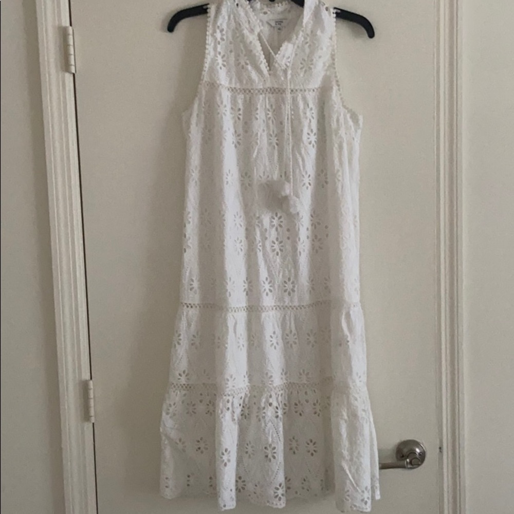 White eyelet dress